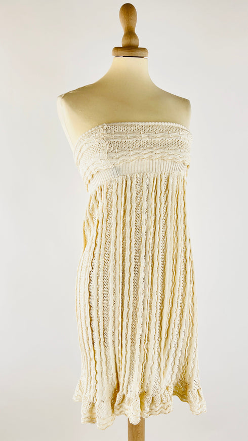 Mini abito in maglia traforata