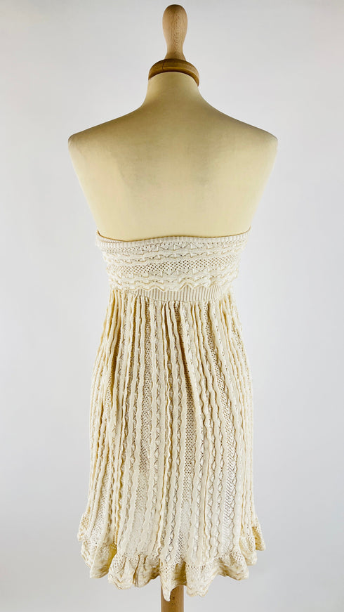 Mini abito in maglia traforata