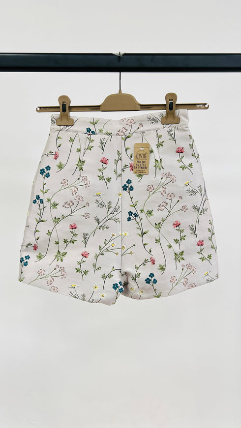 Shorts fiori jacquard
