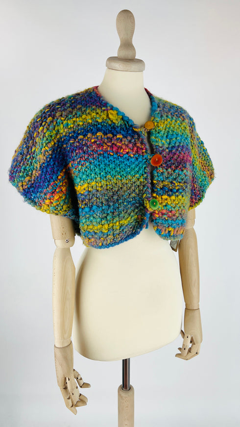 Cardigan cropped multicolor