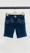 Shorts denim ricamo flora