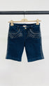 Shorts denim ricamo flora