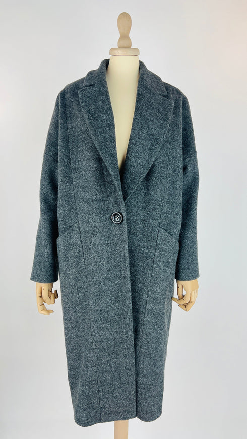 Cappotto in panno grigio