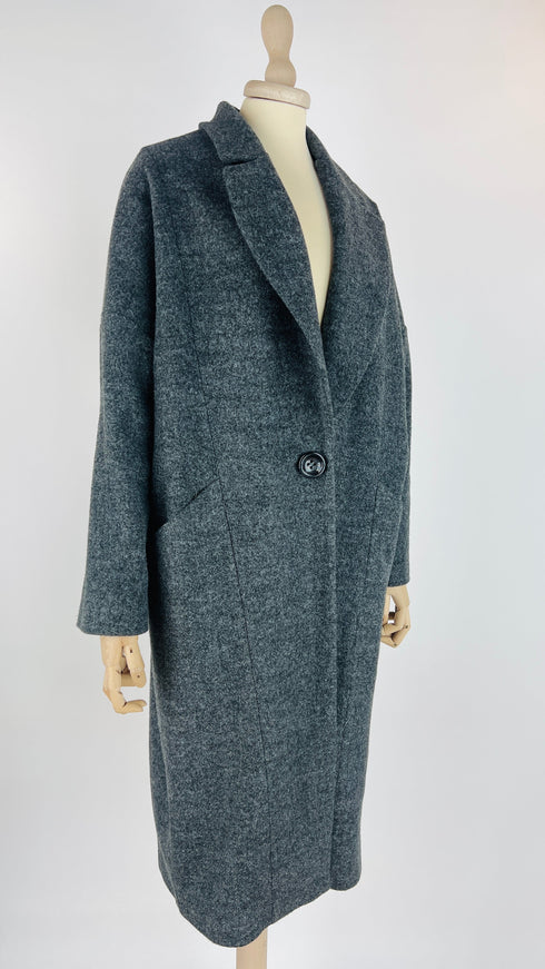 Cappotto in panno grigio