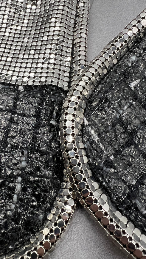 Giacca tweed con appliqués