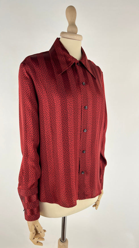 Camicia in seta pois