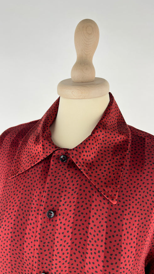 Camicia in seta pois