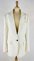 Blazer in pelle bianco
