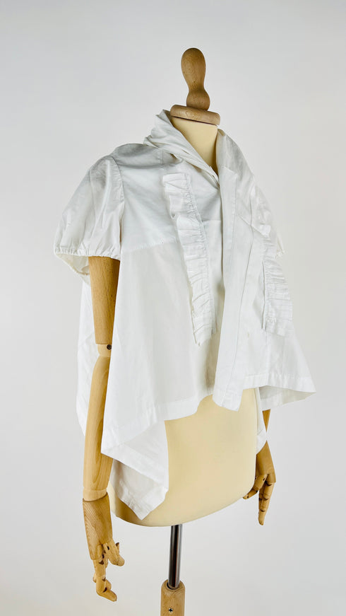 Camicia asimmetrica bianca