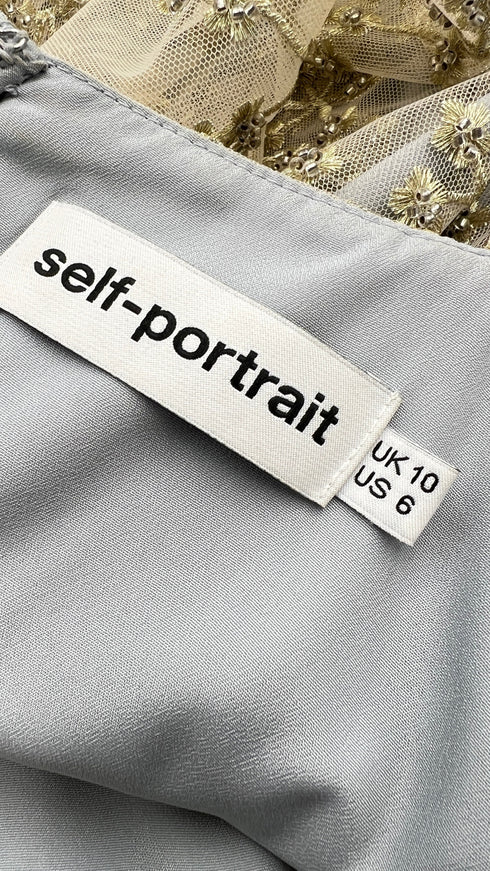 Abito midi fiori ricamati