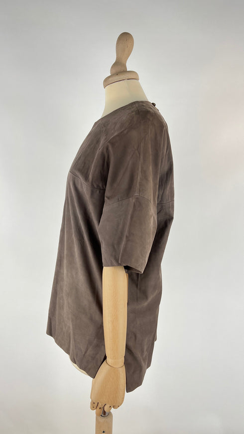 Top in suede