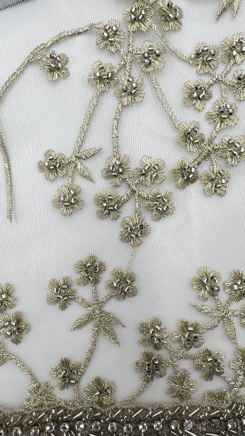 Abito midi fiori ricamati