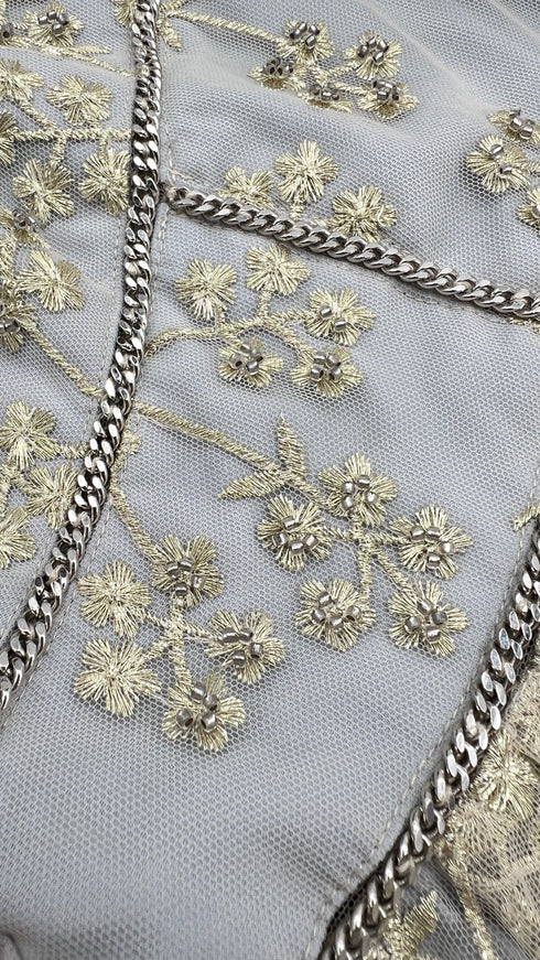 Abito midi fiori ricamati