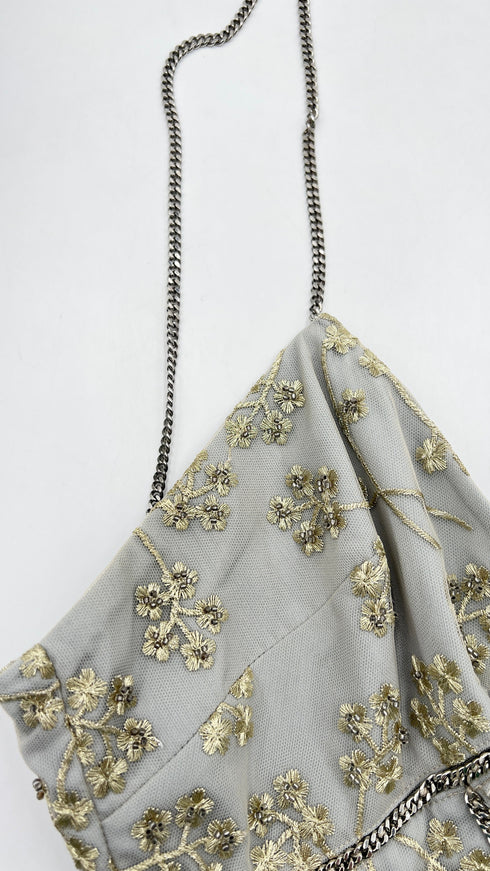 Abito midi fiori ricamati