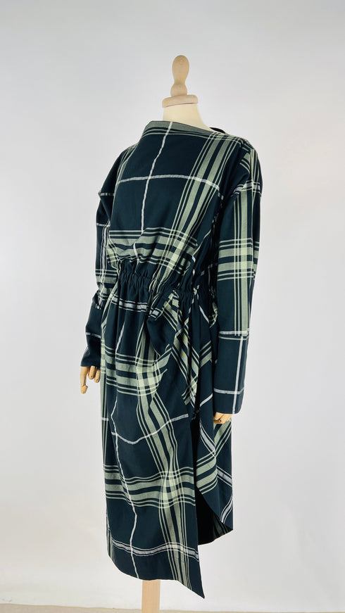 Abito midi tartan