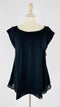 Top smanicato nero