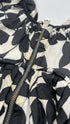 Top bianco nero foliage