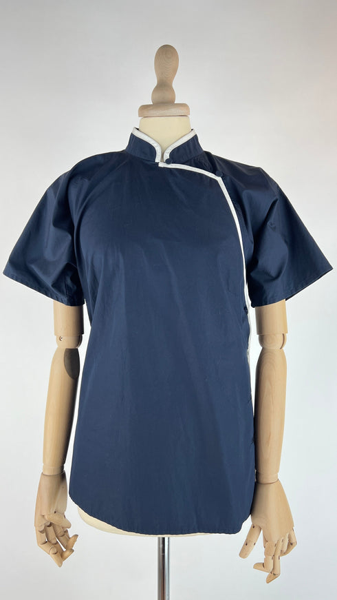 Camicia blu in cotone