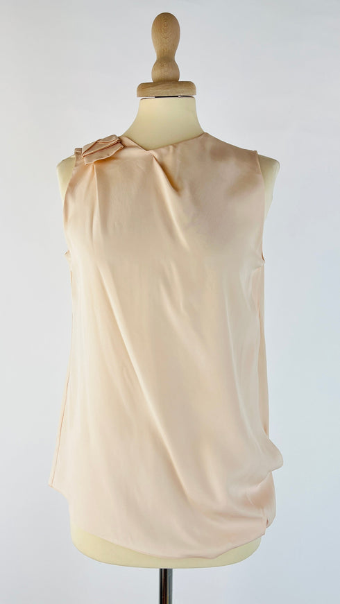 Smanicato in raso rosa