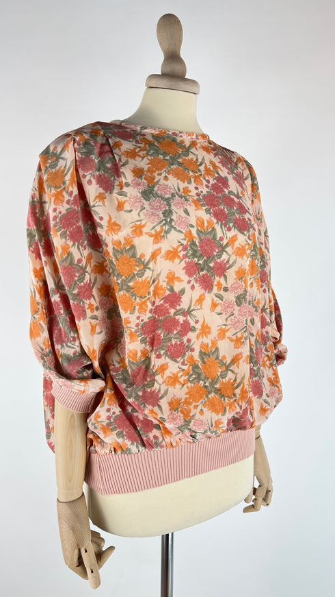 Top a fiori vintage
