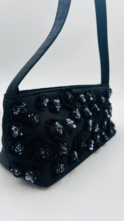 Borsa fiori e paillettes