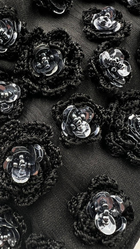 Borsa fiori e paillettes