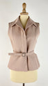 Gilet in seta con cintura