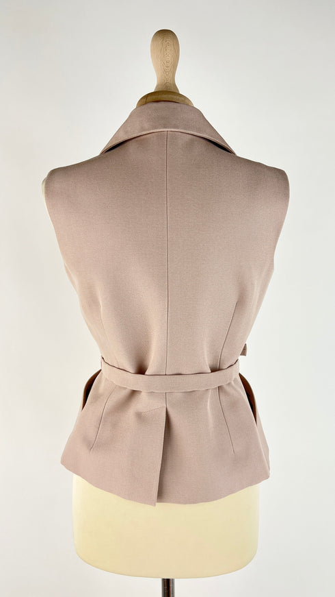 Gilet in seta con cintura