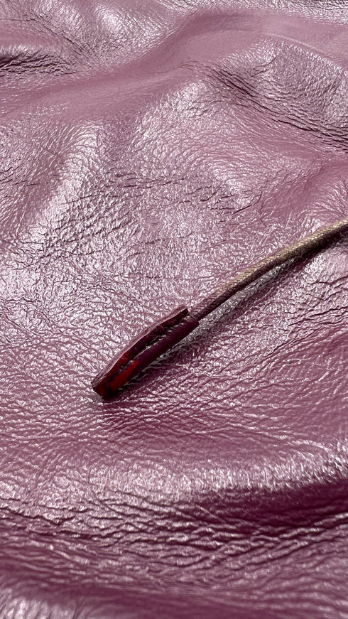 Tote bag in pelle arricciata