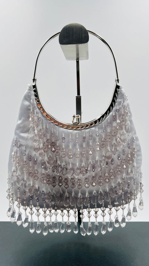 Borsa strass a frange