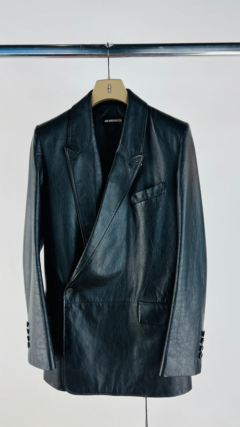 Blazer doppiopetto in pelle