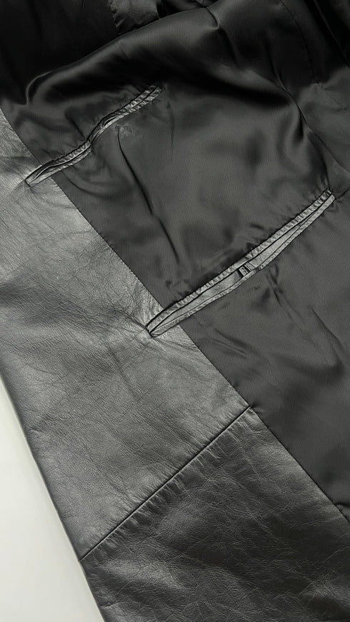 Blazer doppiopetto in pelle