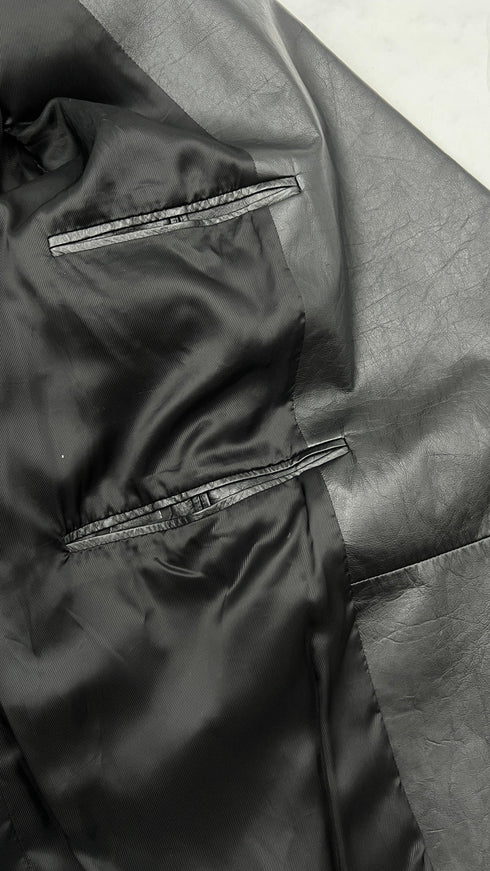 Blazer doppiopetto in pelle