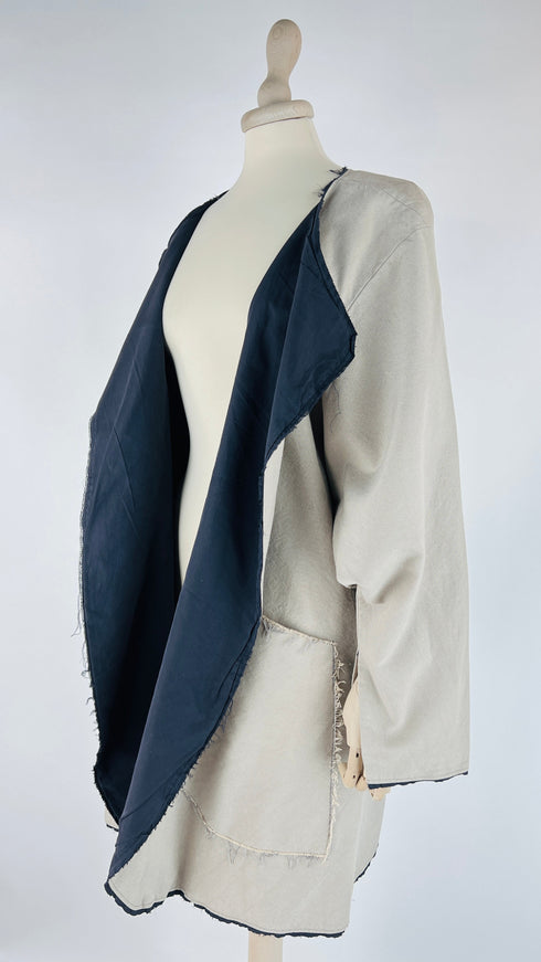 Soprabito in cotone sfrangiato