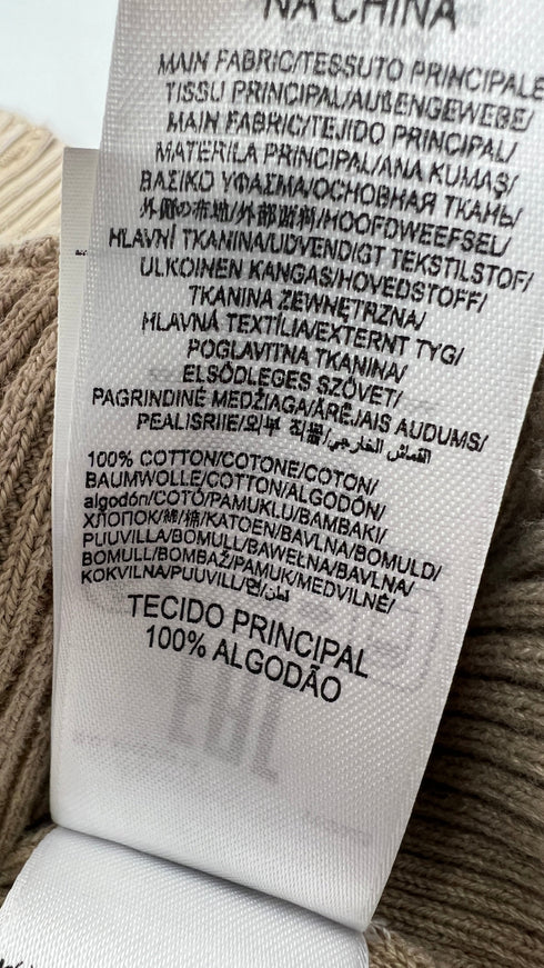 Abito corto a costine con cartellino