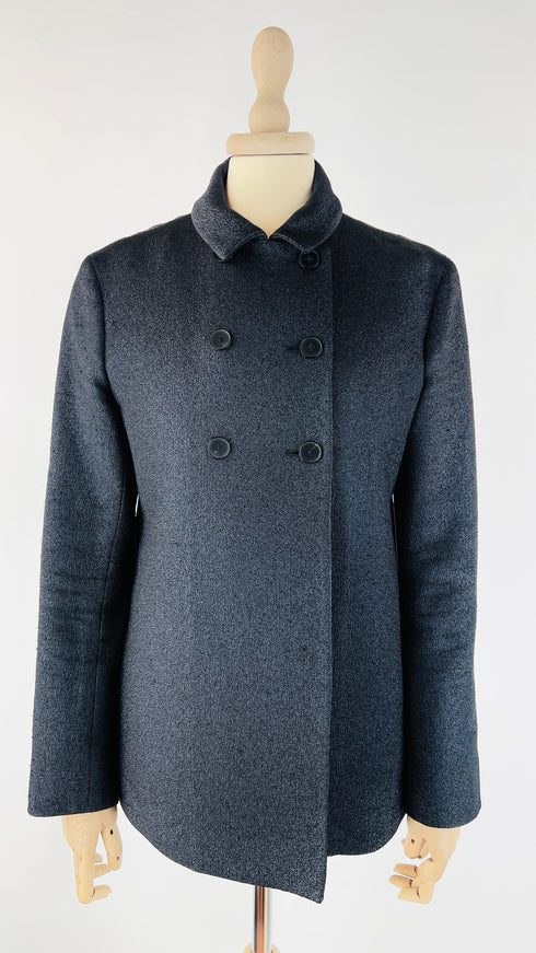 Giacca corta lurex blu