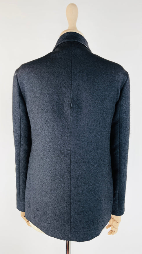 Giacca corta lurex blu