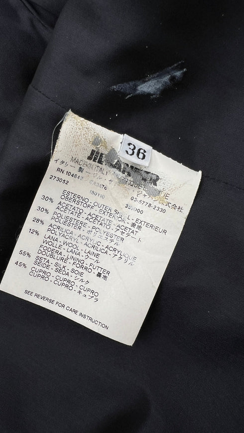 Giacca corta lurex blu