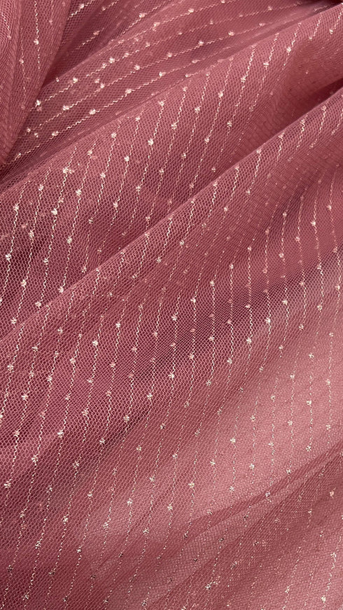 Abito lungo in tulle rosa