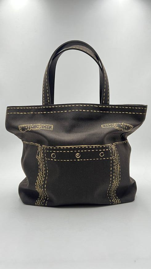 Borsa tote stampa zip