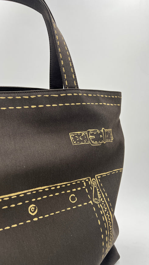 Borsa tote stampa zip
