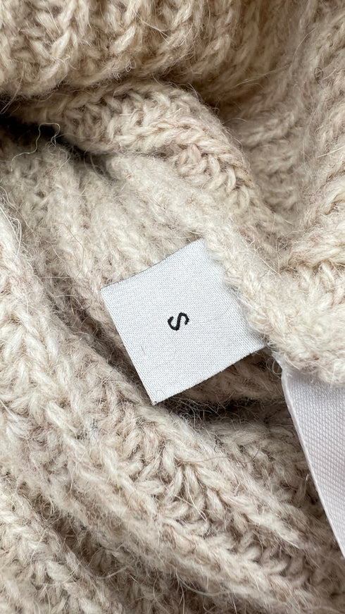 Felpa in maglia con cappuccio