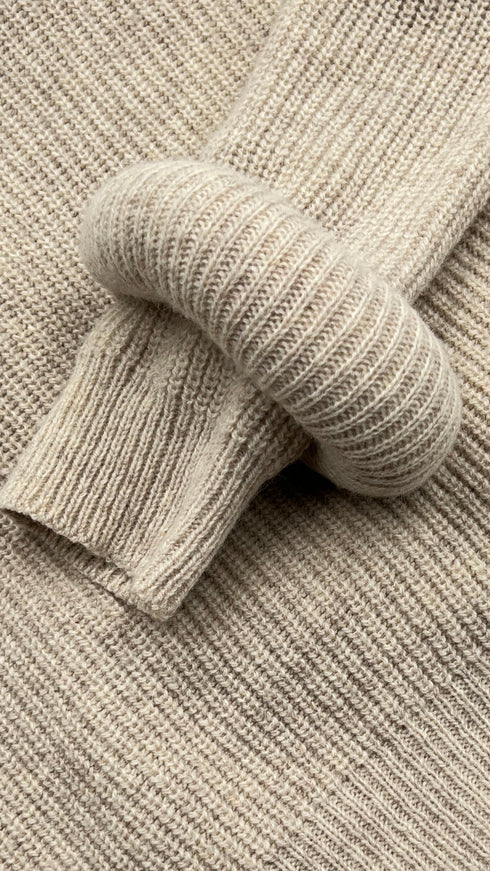 Felpa in maglia con cappuccio