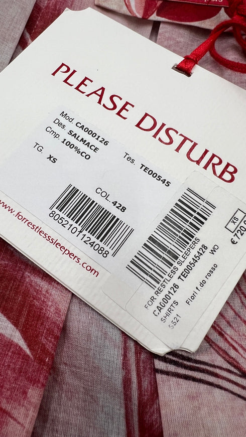 Camicia macro stampa con cartellino