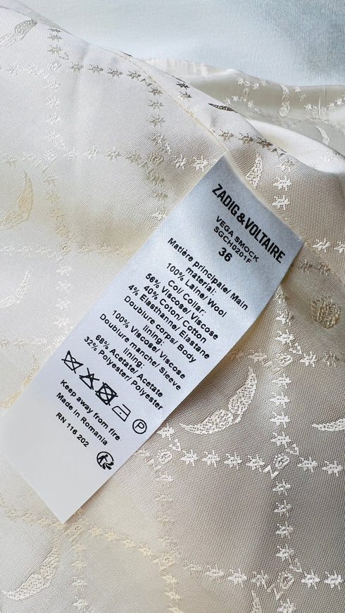 Blazer in lana bianca