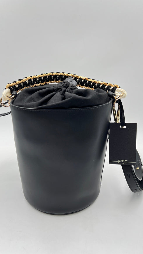 Borsa a secchiello in pelle