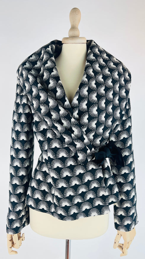 Giacca lana-seta nera