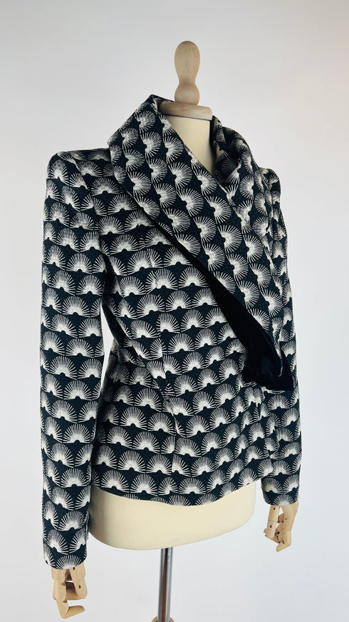 Giacca lana-seta nera