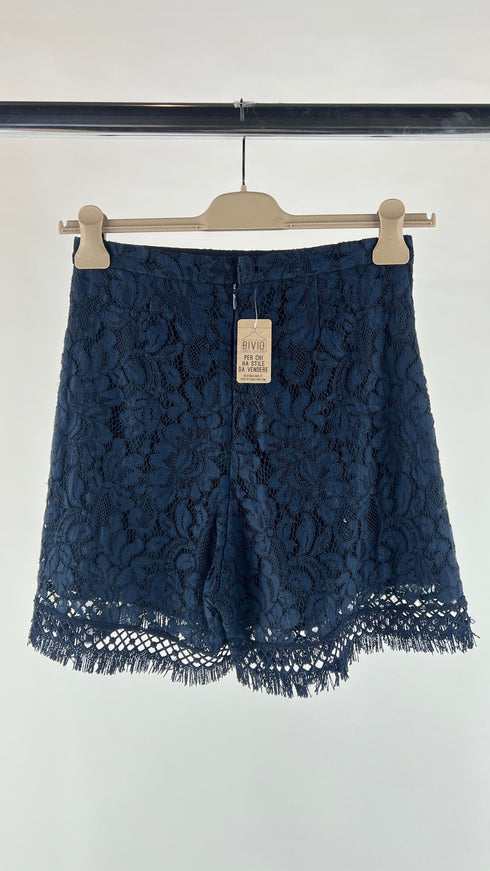 Shorts in pizzo blu