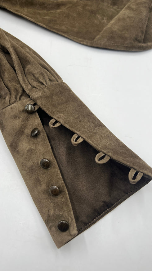 Abito corto in suede